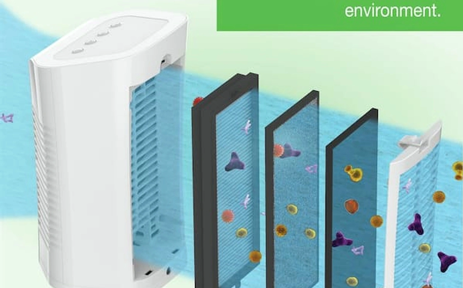 desktop HEPA air filter device